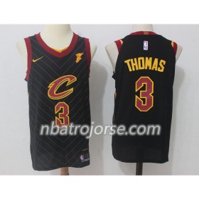 Män Cleveland Cavaliers Tröja Isaiah Thomas 3 Nike 2017-18 Svart Swingman
